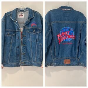 Vintage Planet Hollywood Las Vegas Denim / Jean Jacket Unisex Size Medium
